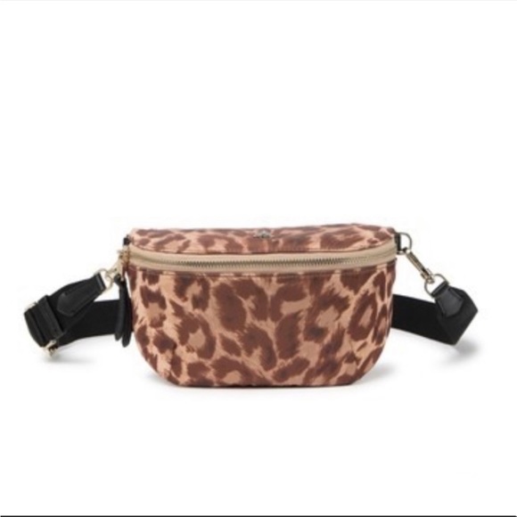 💥ONE DAY SALE💥 KATE SPADE Leopard Taylor Medium Satin Nylon Belt Bag Crossbody - Picture 4 of 12